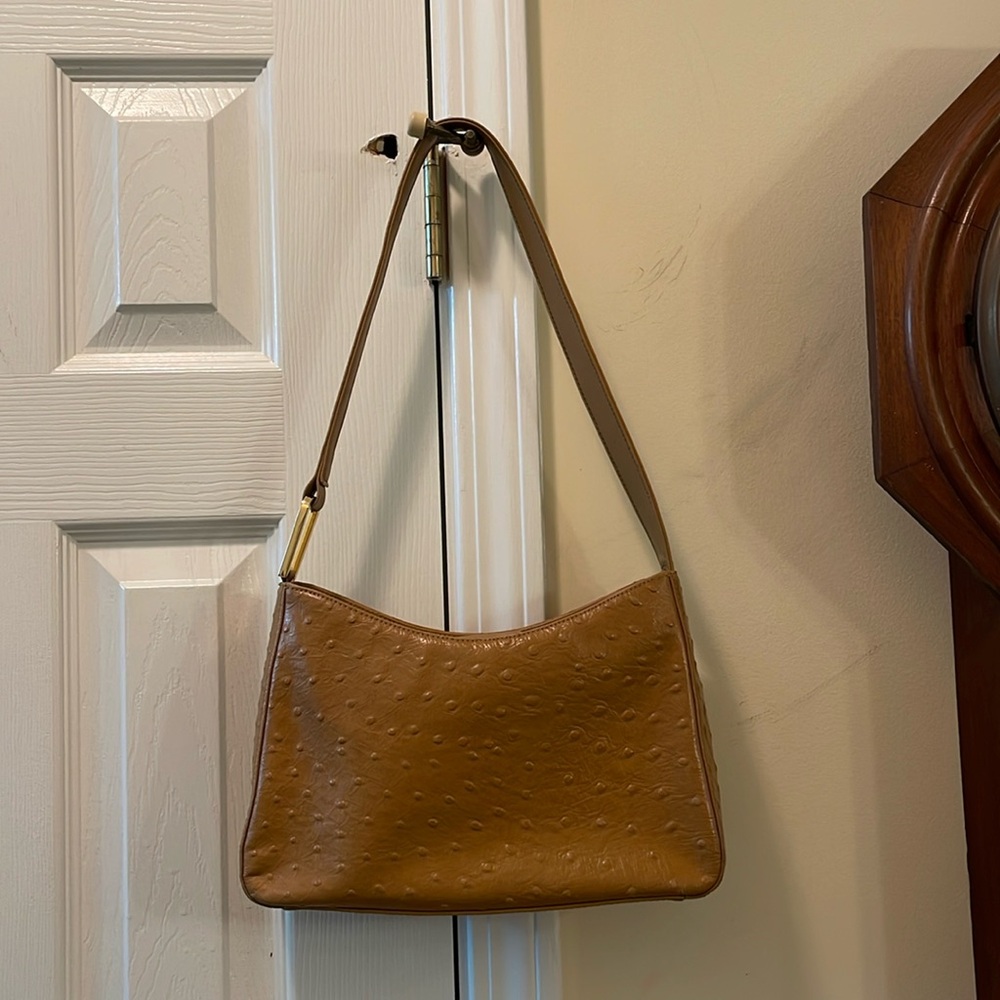 Giani Bernini faux ostrich leather shoulder bag